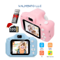 Preview: GlobalCrown Kinderkamera – 8MP Digitalkamera mit 2-Zoll-Bildschirm & 32GB Speicher (Blau/Pink)